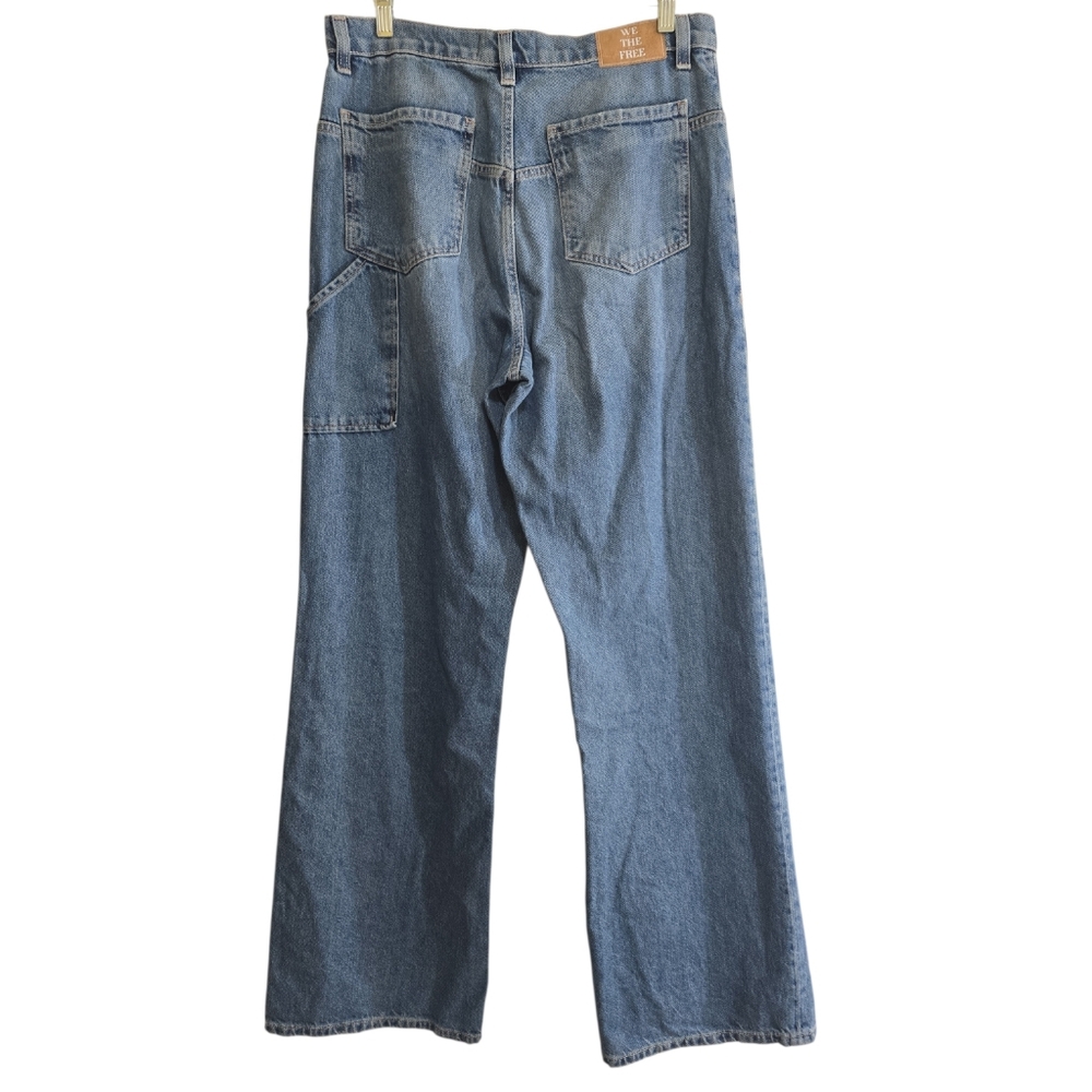 Free People Light Blue Wide Leg Jeans - Picture 6 of 10
